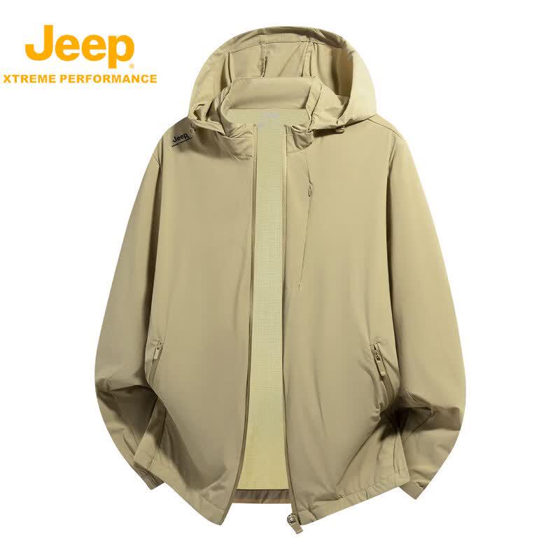Jeep Унисекс летняя легкая куртка с капюшоном для защиты от солнца