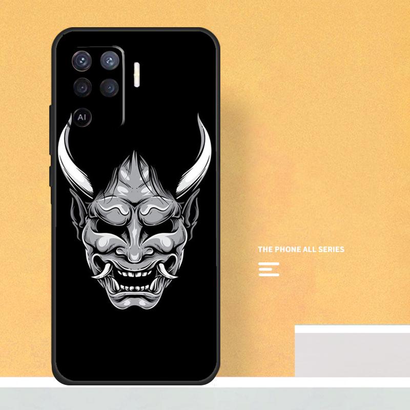 Hannya Demon Oni Case For Oppo A40 A60 A80 A78 A98 A58 A38 A18 A54 A74 A94 A96 A76 A16 A15 A17 A57 A5 A6 Pro