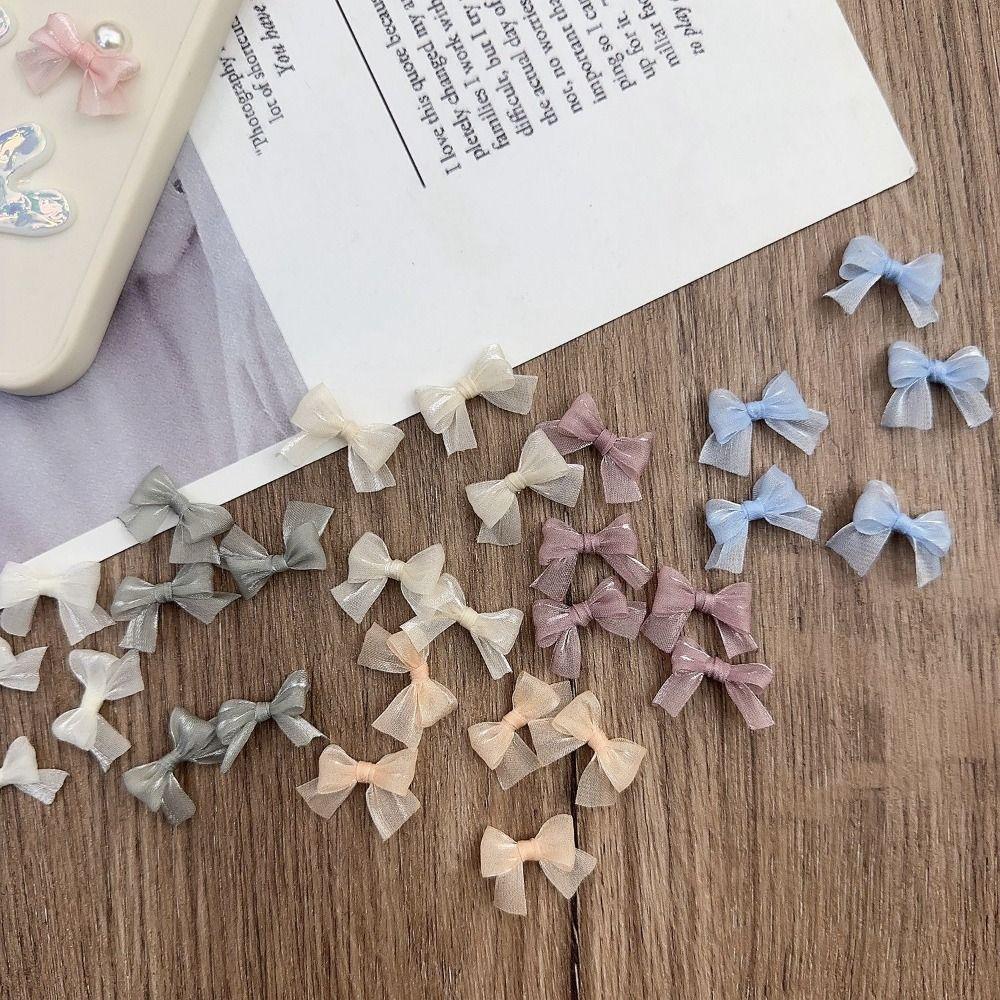 10 шт. Шармы Жемчужная пряжа Бант Красочный бант Головные уборы Украшения Аксессуары для чехла телефона