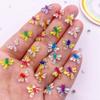 50pcs Resin Kawaii Mini Crystal Colorful Dragonfly Art Nails Flatback Rhinestone Appliques DIY Wedding Scrapbook Fashion Earrings Decor Accessories