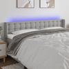 VidaXL LED Headboard Bedroom Furniture Double Bed Accessory Head of Bed Frame Interior Light Grey 3123684