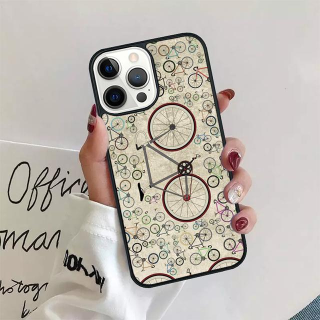 Чехол-ракушка для iPhone 17 Air 15 16 14 13 12 Pro Max 11 Pro Max Plus с изображением велосипедиста на шоссейном велосипеде
