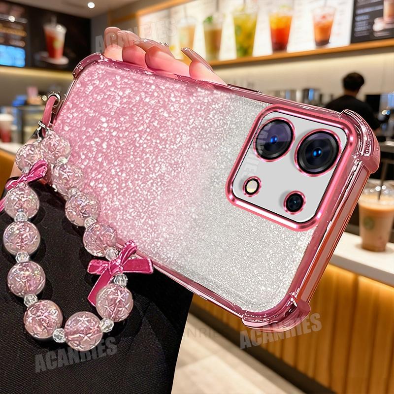 Note13pro Звездный Шнурок Гальваническое Покрытие Блеск Ударопрочный Силиконовый Чехол Для Xiaomi Redmi Note 13 Pro Plus Note13 13pro 4g 5g Задняя Крышка