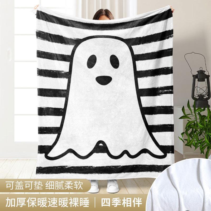 Classic Halloween Cartoons digitalprinted polyester Bedroom velvet flannel soft sofa cover blanket Fleece soft sofa cover