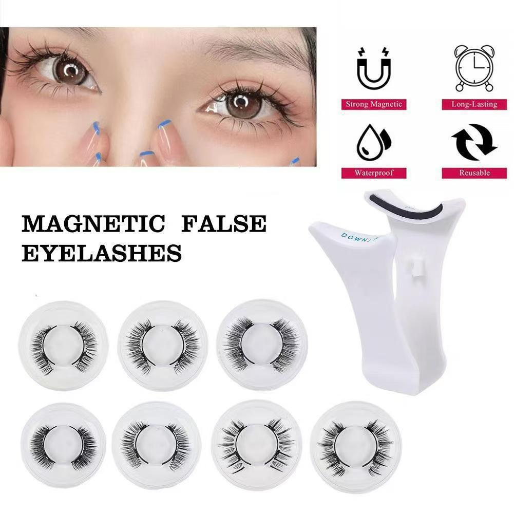 Portable Magnetic White Applicator Set for Glue-Free False Eyelashes