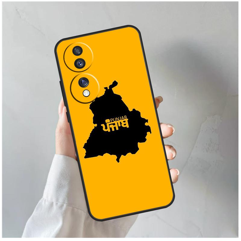 Контур карты Пенджаба Для чехла Honor Magic 8 5 6 7 Pro Для Honor 200 400 70 90 Lite X8c X8b X9a X9b X9c X9d Win RT