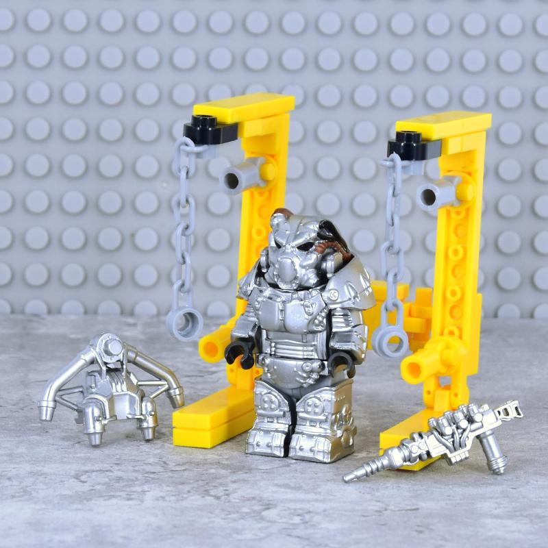 X-01 Военные Солдаты Мини Экшн Фигурки fallouted Рыцари Модельные Фигурки Оружие Роботы Меха Конструктор Кирпичики Игрушки