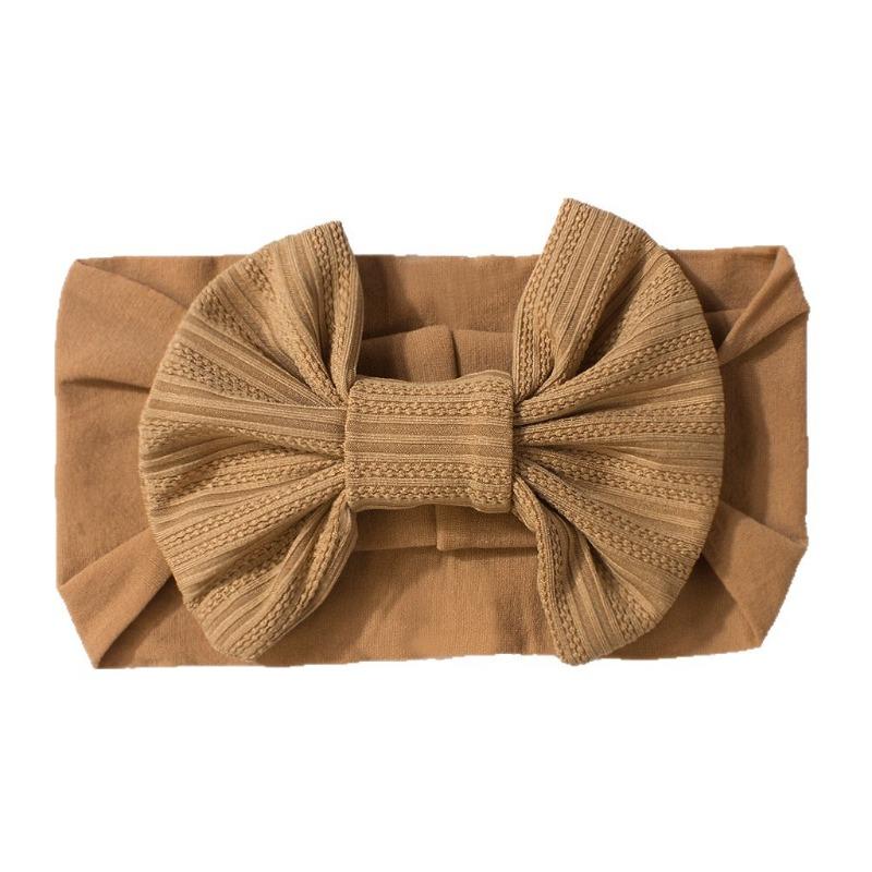 New children's headband, cute solid color bow baby headscarf, thin and comfortable children's hair accessories