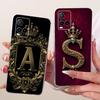 Clear For Vivo Y21 2021 V2111 Y21S V2110 Cover For Vivo Y33S V2109 Case Luxury Crown A-Z Letters 2D Flat Pattern Soft Phone Case