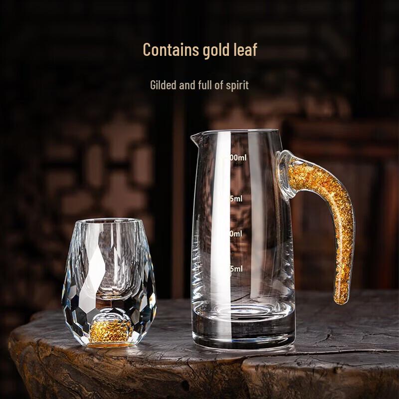 FANKAQI Crystal Glass Baijiu Decanter & Cup Set