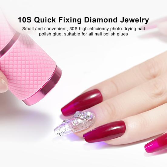 Nail Flashlight High Efficient Quick Drying Compact LED Gel Curing Small UV Currency Detector Lamp for Female