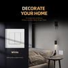 Bright Golden Color European Type Wall Light Switch 2 Gang 1 Way 2 Way Rocker Button Switch