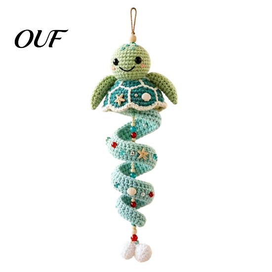 Handmade Holiday Decor Crafts Ocean Animal Spiral Crochet Kit, Friends Ornament DIY Marine Yarn for Projects Life Themed Craft Kit Teens Adults,
