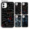 Krajews Brains Geek Science Math Physics Formulas Phone Case For iPhone 14 5 6s 7 8 Plus XR XS 11 12 13 Pro Max Samsung S21 S22