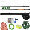 Fly Fishing Rod and Reel Graphite Blanks 4-Piece with Rod Case Fly Fishing Complete Fly Fishing Set