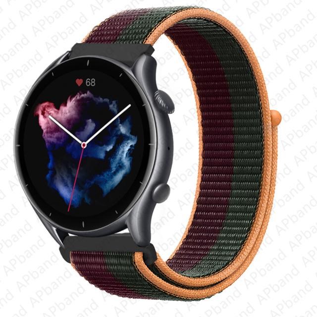 Нейлоновый ремешок 20/22 мм для Samsung Galaxy watch3 4/classic/Active 2 Gear S3/S2, браслет-ремешок Correa Amazfit GTS 2 Huawei Watch GT 2e Pro, профессиональный ремешок