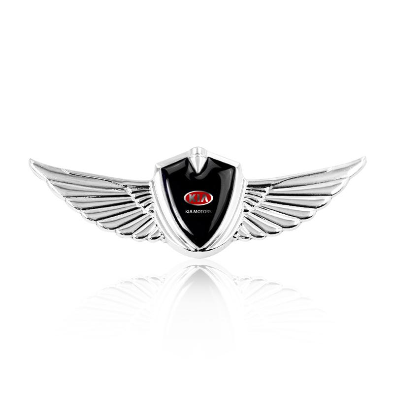 3D Wings Metal Shield Logo Metal Sticker Decorate Car Accessories For Kia Cerato