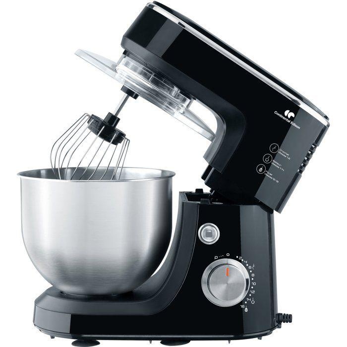 Robot pâtissier - CONTINENTAL EDISON - CERP800B2 - 800 W - 4,3 L - 10 vitesses + pulse - Noir