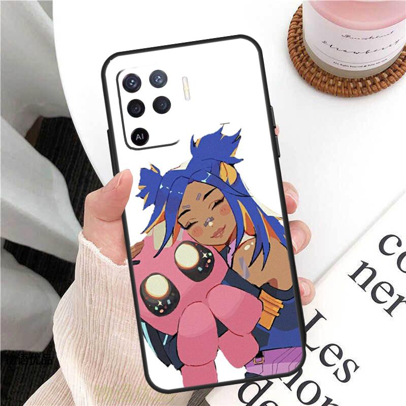 Мультяшный кейс Valorant для Oppo A98 A58 A78 A18 A38 A60 A80 A40 A77 A57 A17 A74 A54 A94 A96 A76 A16 A15 A5 Pro