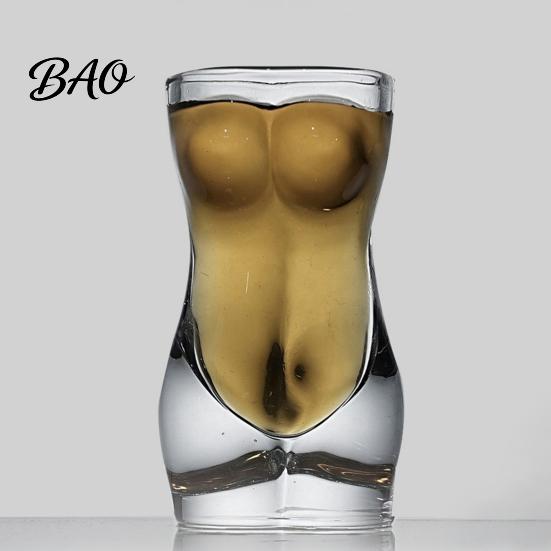 Torso Shaped Shot Glass Body Glasses for Party, Funny Human Mini Liquor Cup, Bartending Creative Novelty Drinking Bar, Unique Gift Adults Durable
