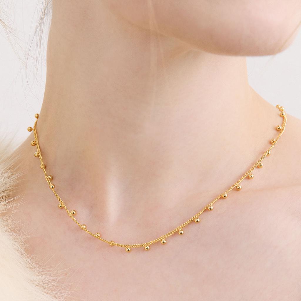 Mezmic Ball Drop 925 Silver Necklace