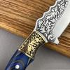 Кухонный нож с толстым резным узором, нож ручной работы, нож для барбекю на открытом воздухе, нож для фруктов из нержавеющей стали