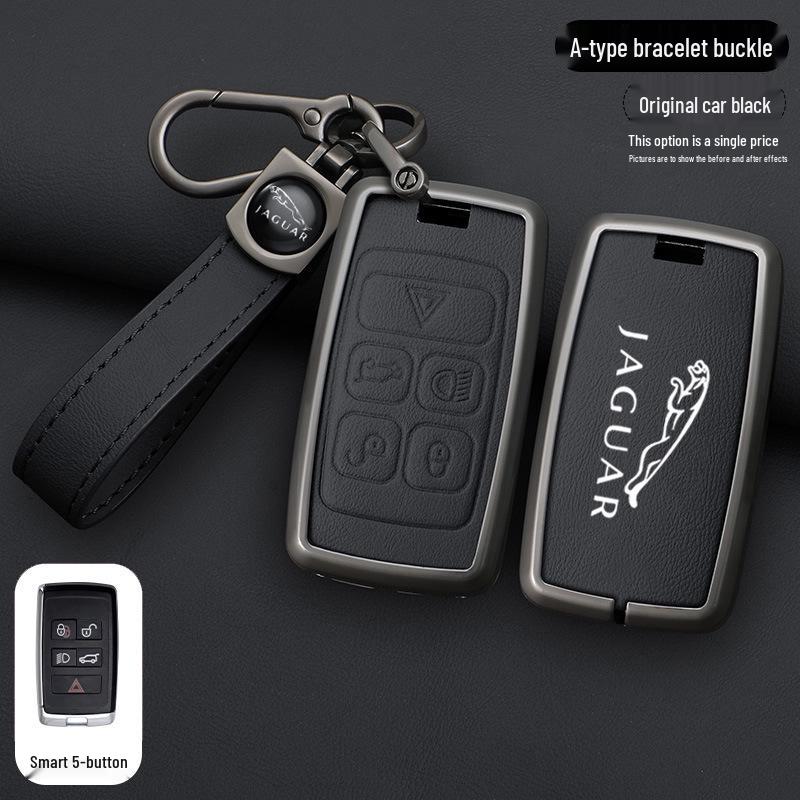 Чехол для ключа автомобиля Jaguar: Совместим с 23 XFL, XEL, F-Pace, E-Pace, XJL, F-Type - Стильный металлический корпус и застежка для мужчин.