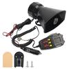Car Warning Alarm Megaphone Police Siren Air Horn Speaker Car Horn Multi-tone & Claxon Horn 120DB Loud 12V 100W Loadspeaker Set