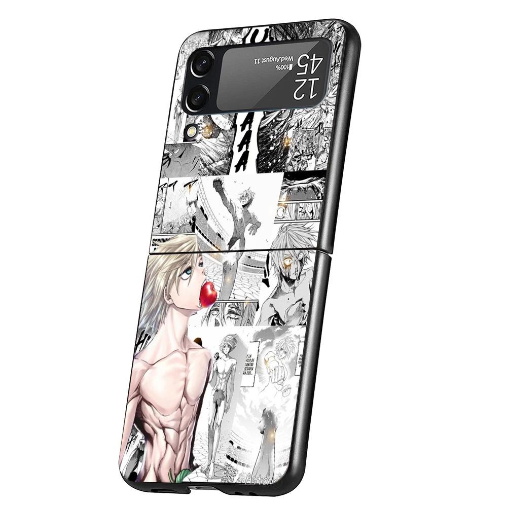 Record of Ragnarok Anime Case Phone Cover for Samsung Galaxy Z Flip 6 5 4 3 5G ZFlip6 ZFlip5 ZFlip4 ZFlip3 Black Hard Trend Fund
