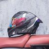 Orz motorcycle helmet peel-off helmet double lens big tail locomotive racing helmet running helmet men and women keep warm in winter