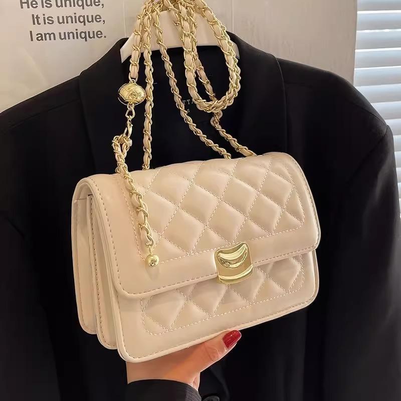Premium Sense Small Bag Women's Bag 2025 New Model Is Popular This Year, Summer Versatile Diamond Chain Bag Popular Messenger Bag