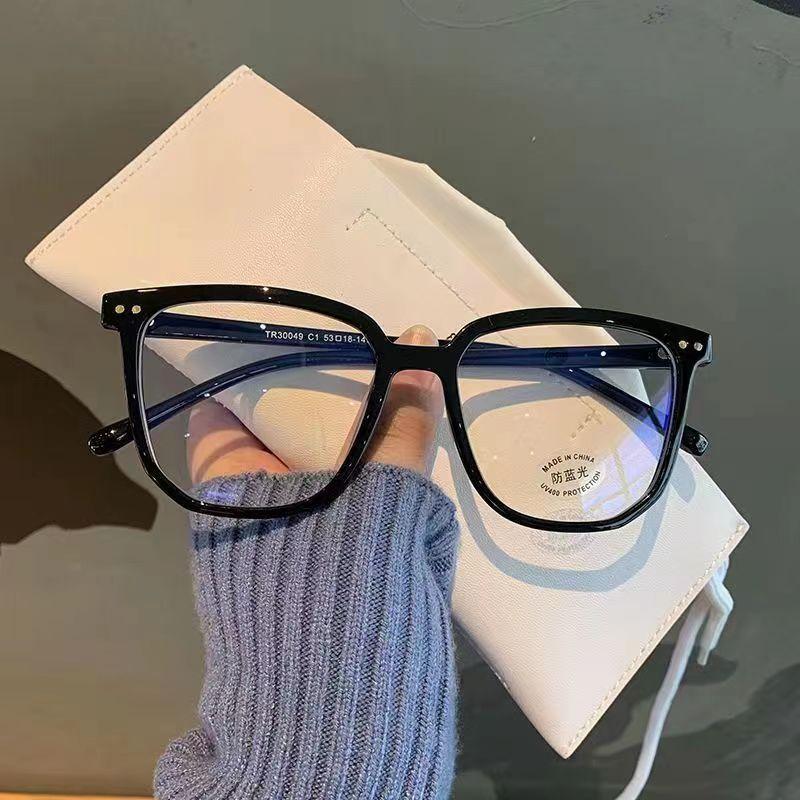 Retro Square Women Men Eyewear Vintage Retro Black Frame Anti Blue Light Glasses Optical Spectacle Eyeglasses