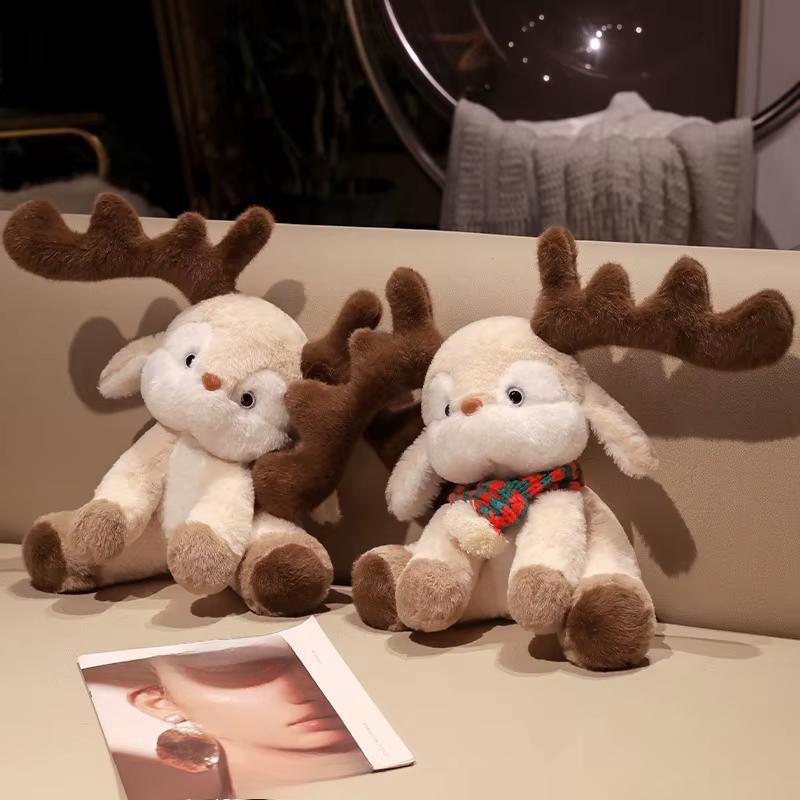 Рождественский олень плюшевые куклы Sika Dee мягкие животные мультфильм забавные игрушки для детей детский рождественский подарок вечеринка декор подушка