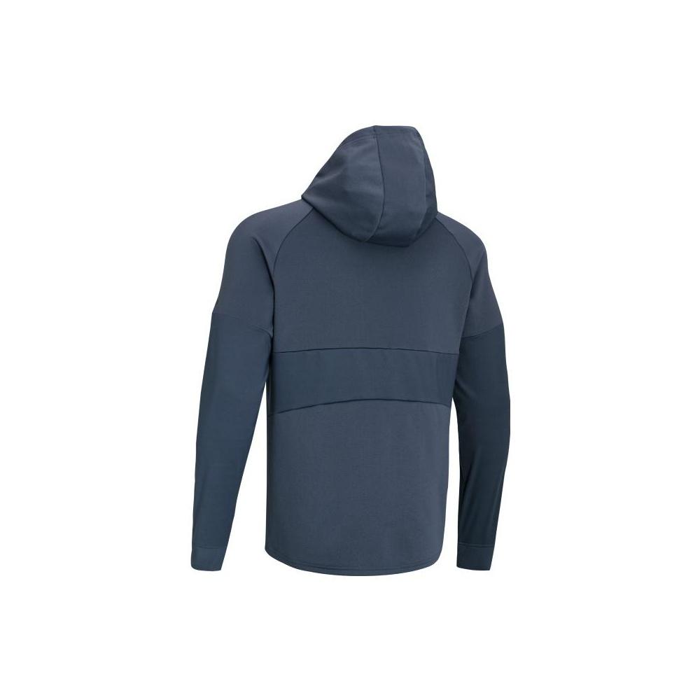 Under Armour Спортивная толстовка с капюшоном Rush Series, однотонная, мужская, серая 1370450-044