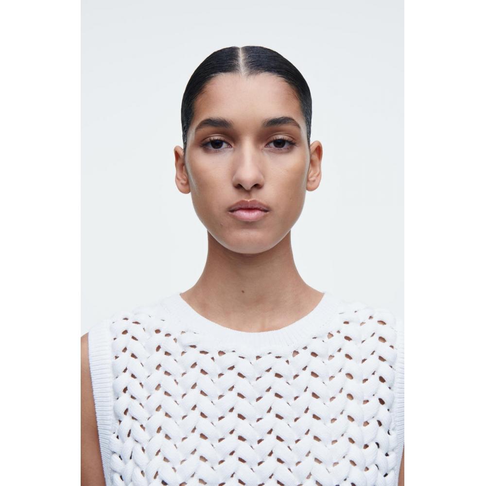 COS Жилет японской ажурной вязки