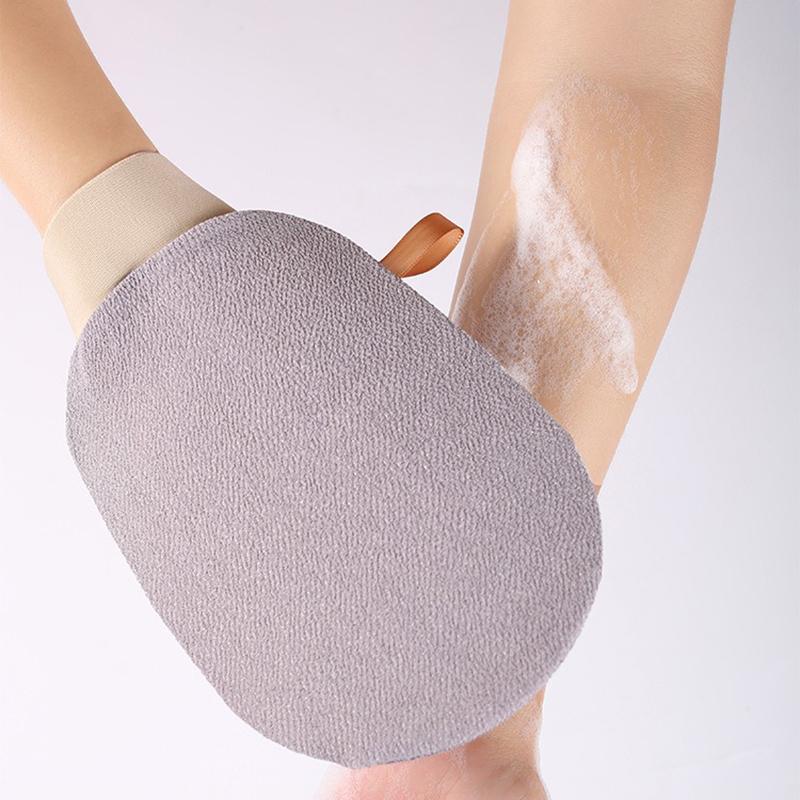 Отшелушивающая перчатка для душа с крупной абразивностью, однослойная, для глубокого очищения, удаления омертвевшей кожи, мочалка для взрослых