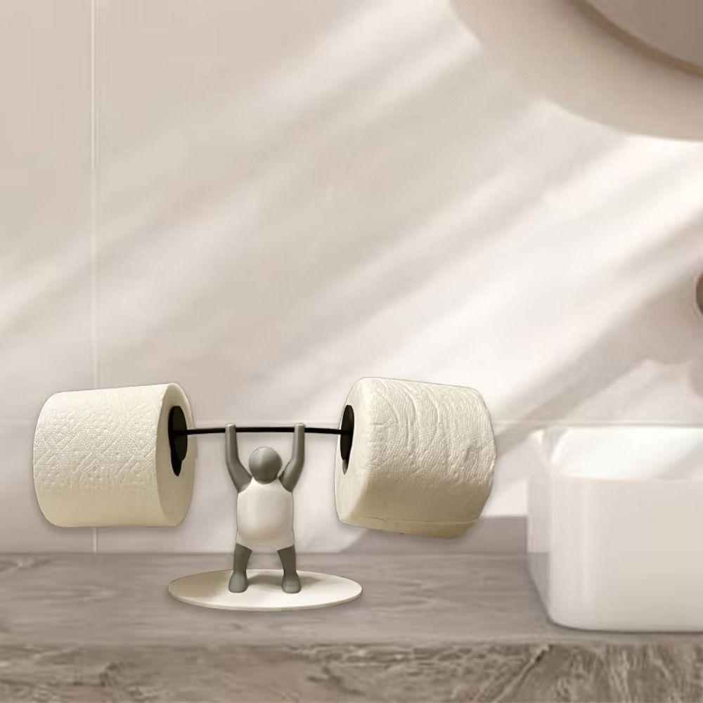 Тяжелоатлет Держатель для туалетной бумаги Штанга Держатель для салфеток Смешной держатель для туалетной бумаги Отель