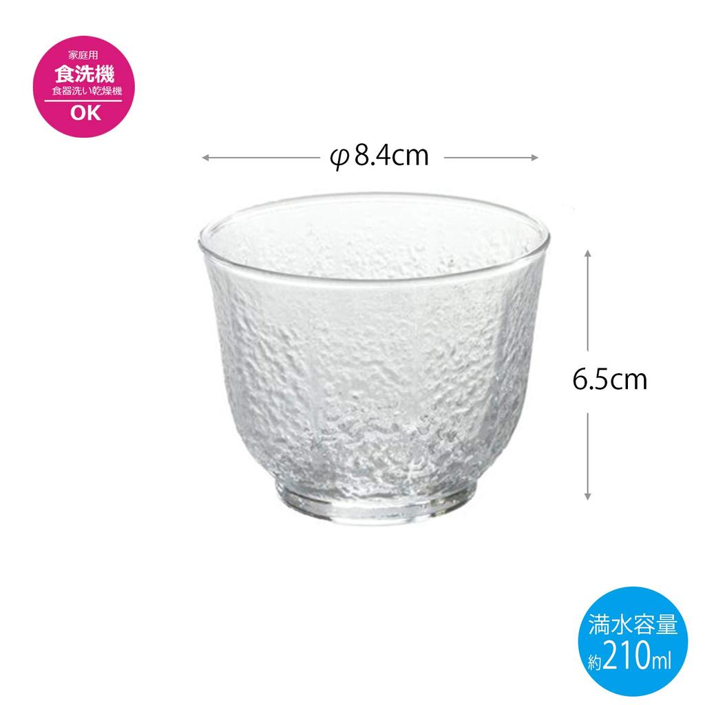 Toyo Sasaki Glass Glass 19 x 23 x 9 Set of 5 Tumbler, Clear, cm, MZ05034-5NR,