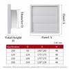 Вентиляционные системы Белая вентиляционная решетка с сеткой Пластиковая крышка вытяжного вентиляционного отверстия Однонаправленная вытяжная решетка