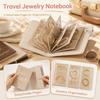 Women Portable Jewelry Storage Book, Detachable Loose Leaf Jewelry Organizer, Velvet Lined Anti-Tangle Travel Jewelry Case