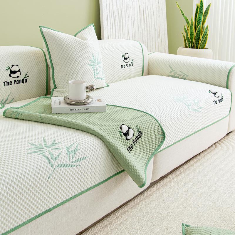 Sofa Cushion Summer High-Grade Feeling Sofa Towel Cover Cloth Cool Feeling Ice Bean Non-Slip Sofa Cover Universal Cover