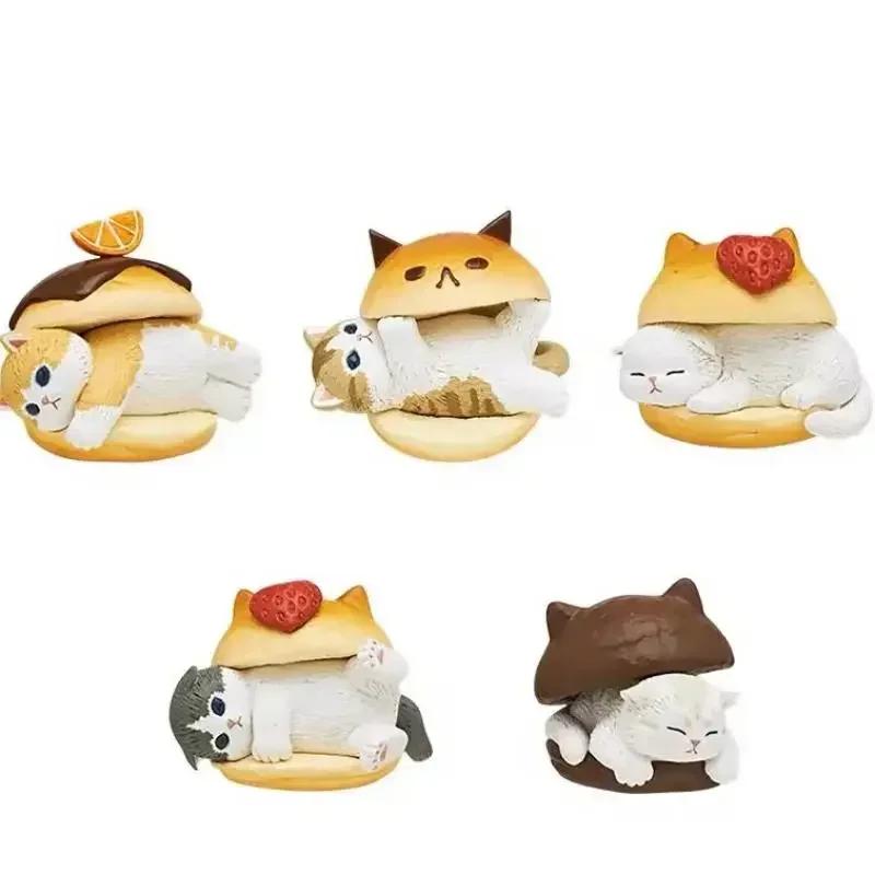 Фигурки кошек Mofusand Фигурка кошки Маритоццо Гашапон Хлеб для сэндвичей Q-версия Кавайные Подарки Модель Игрушка для Детей