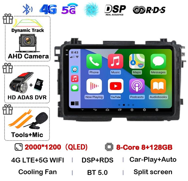 Android 14 Carplay Auto Car Radio For Honda HR-V HRV XRV Vezel 2013 - 2019 2Din GPS Multimedia Video Player Stereo 360 Camera 4G