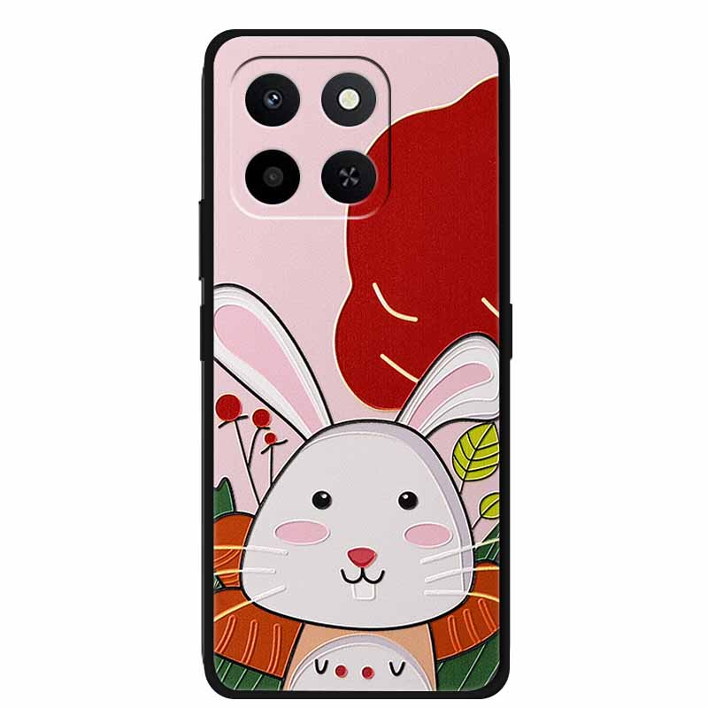 3D Милый чехол для телефона для Honor X6C X 6C X6 C 6 C Мягкий силиконовый ТПУ протектор для Huawei HonorX6C Рельефные цветочные узоры Чехол Funda Capa