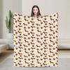 Dachshund Flannel Blankets Dogs Animal Custom Throw Blankets for Bed Sofa Couch 200x150cm Plush Thin Quilt