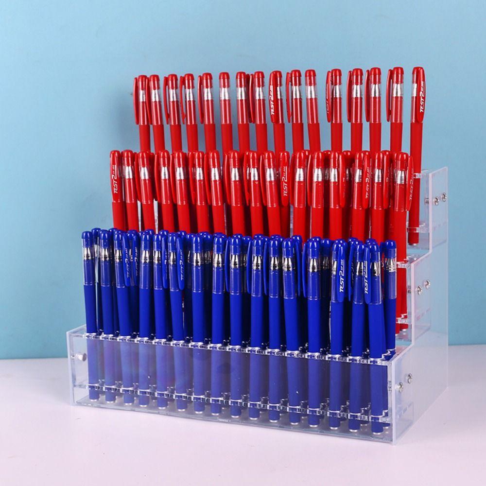Transparent Mark Pen Holder Acrylic Brush Storage Rack Pencil Organizer Stationery Shop