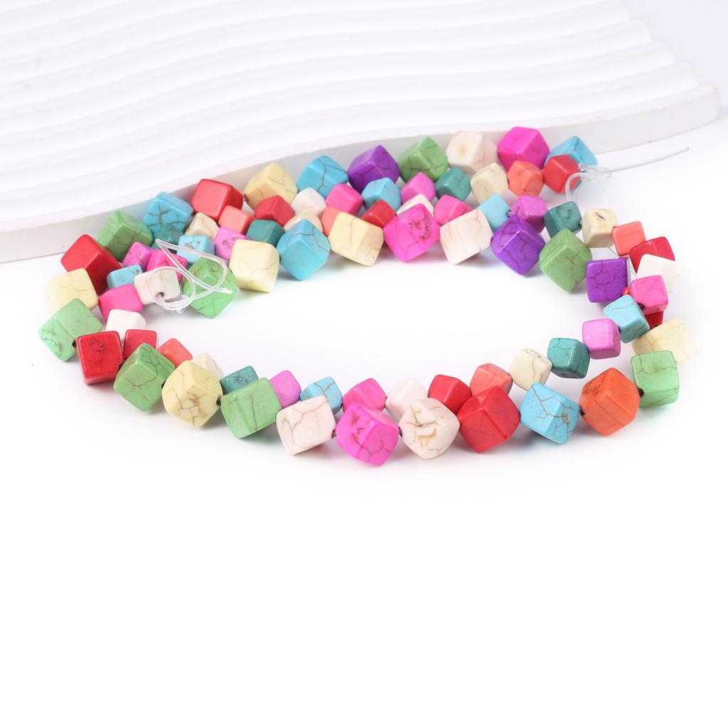 1 нить рейки целебная энергия натуральные камни бусины квадратные цветные бирюзовые свободные разделительные бусины для самостоятельного изготовления рождественских аксессуаров бижутерии 38 см