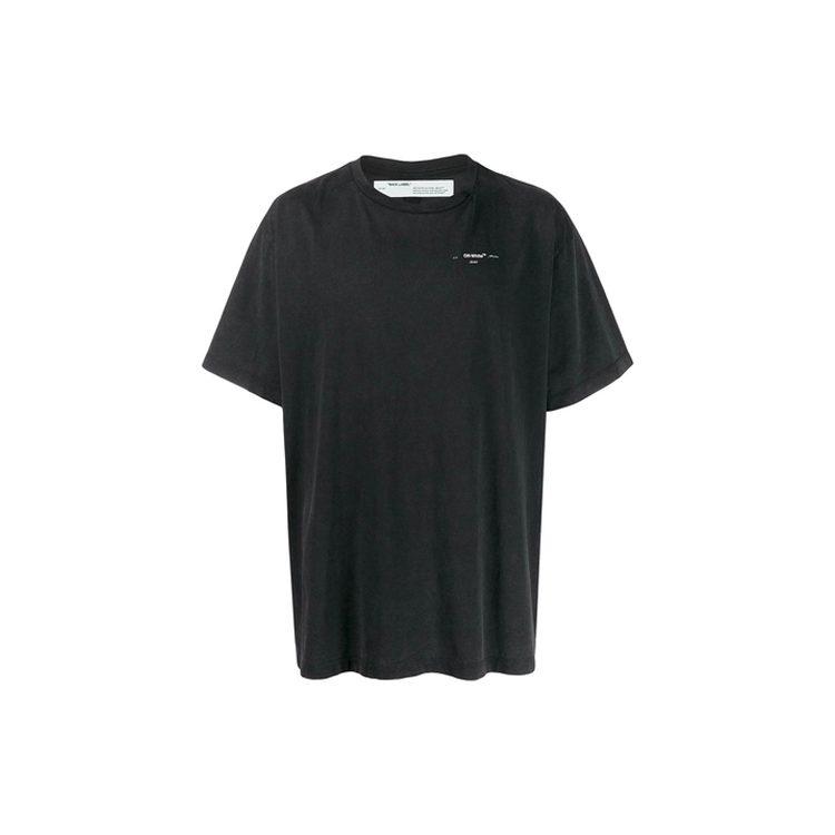 OFF WHITE Свободная футболка с вышивкой абстрактных стрелок OMAA038F191850111001