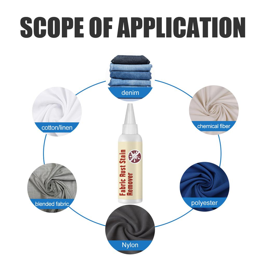 Clothes Rust Remover Household Clothes Effectively Remove Stains and Dirt Multifunctional Decontamination Rust Remover.