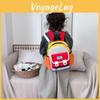 Adorable Color Block Design Lightweight Nylon Kindergarten Backpack For Boys And Girls